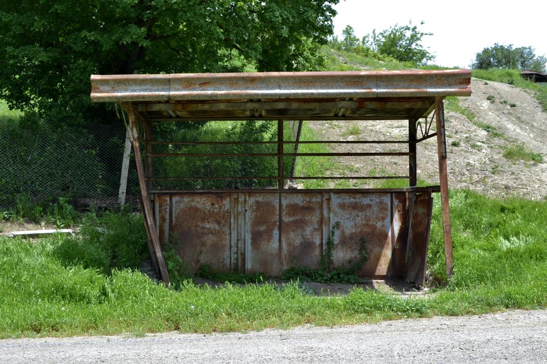 Bus stop in the middle of nowhere, Nagorno-Karabakh. Photo credit: Marut Vanyan/Caucasus Watch Bus stop in the middle of nowhere, Nagorno-Karabakh. Photo credit: Marut Vanyan/Caucasus Watch