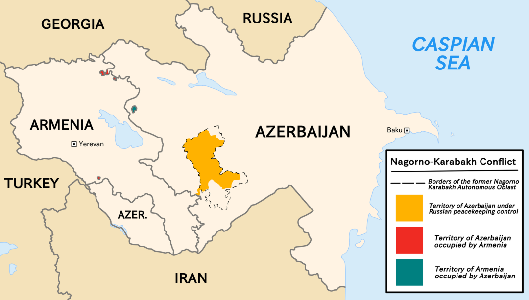 Bildrechte: <a href="https://commons.wikimedia.org/wiki/File:Nagorno-Karabakh_conflict.png">CuriousGolden</a>, <a href="https://creativecommons.org/licenses/by-sa/4.0">CC BY-SA 4.0</a>, via Wikimedia Commons Bildrechte: <a href="https://commons.wikimedia.org/wiki/File:Nagorno-Karabakh_conflict.png">CuriousGolden</a>, <a href="https://creativecommons.org/licenses/by-sa/4.0">CC BY-SA 4.0</a>, via Wikimedia Commons